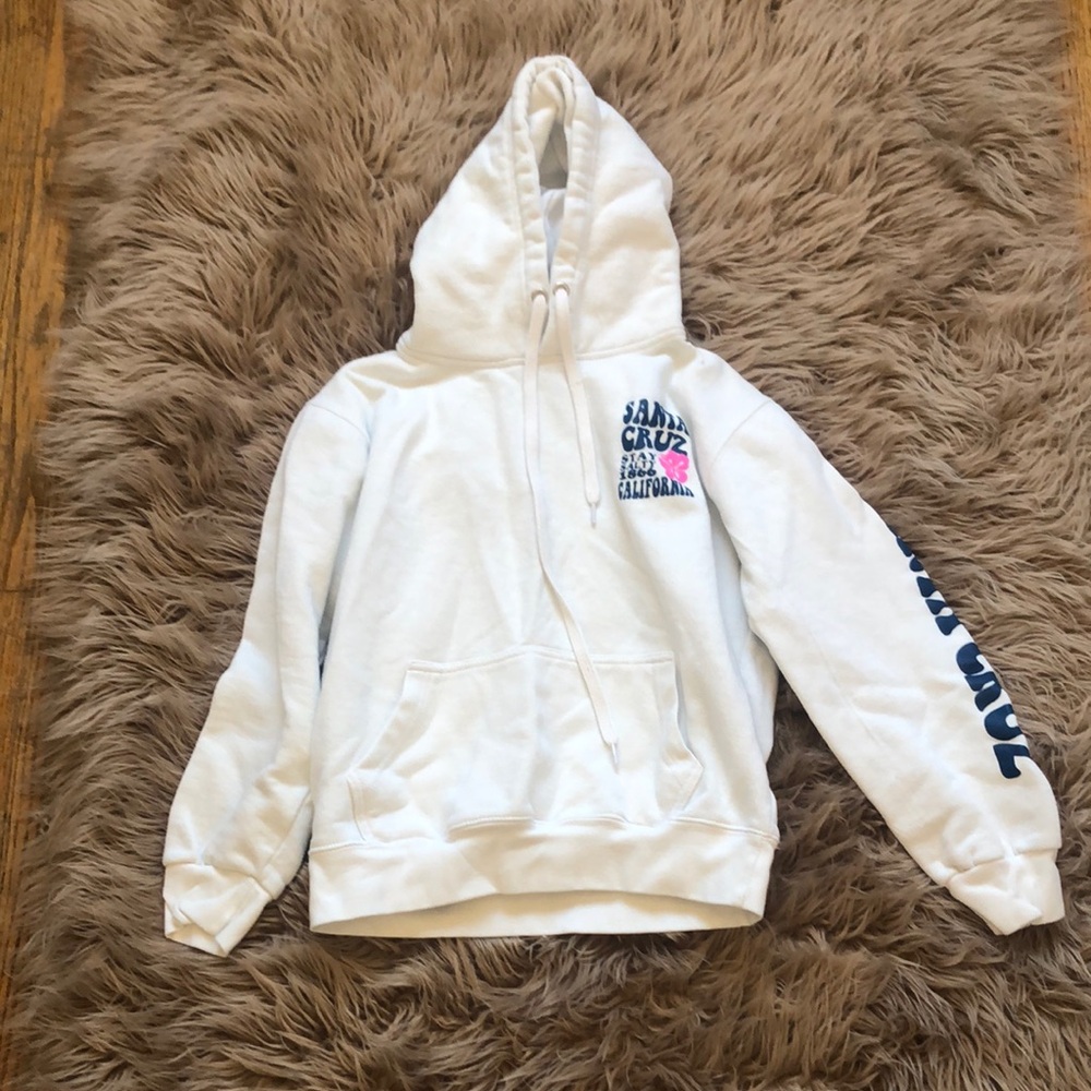 Santa Cruz Skateboards White Hoodie Sweatshirt
